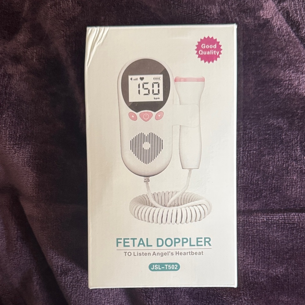 Fetal Doppler Heartbeat Monitor - White/Pink